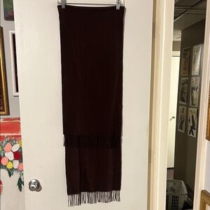 John W Nordstrom brown 100% cashmere scarf